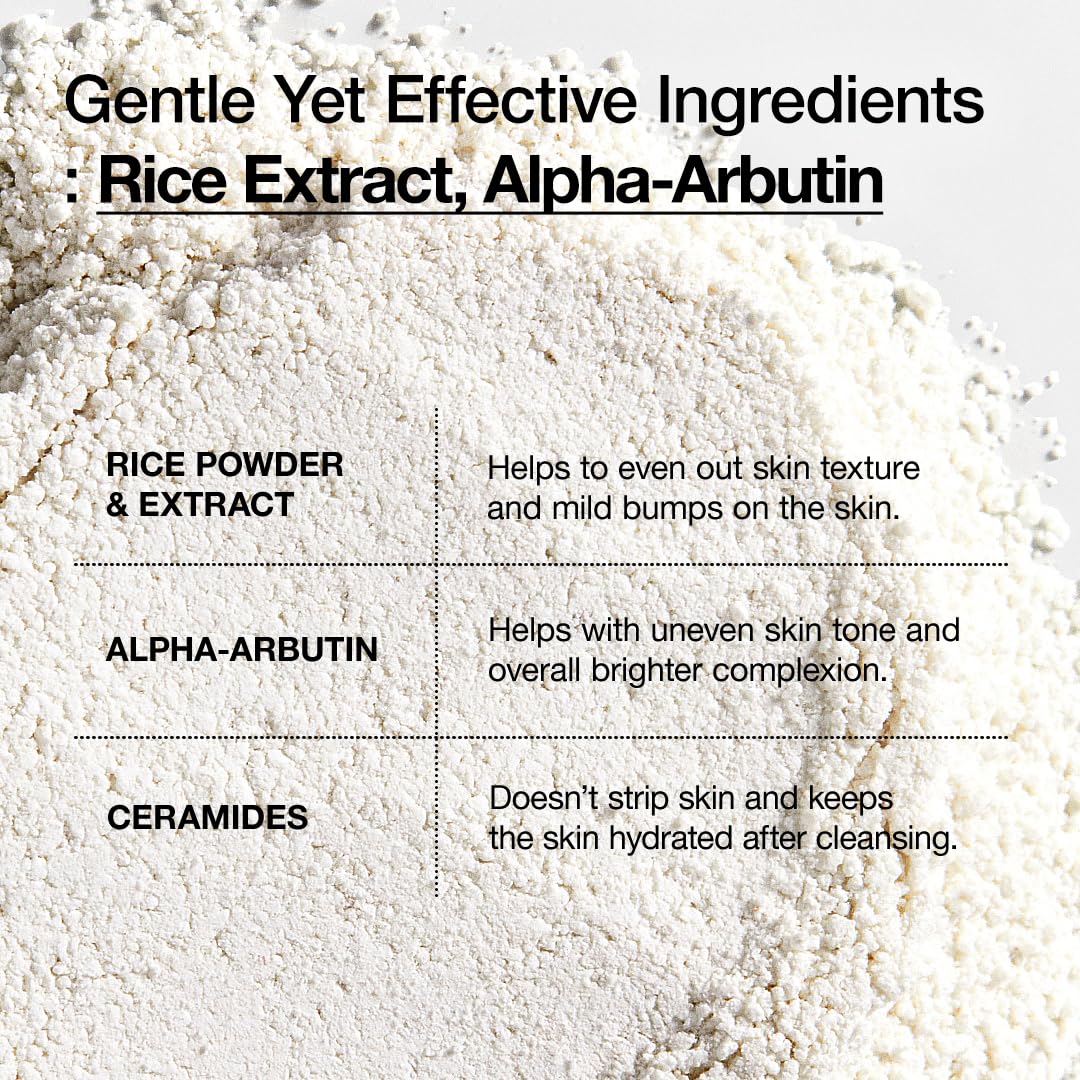 ANUA Rice Enzyme Brightening Cleansing Powder – Gentle Rice Mask & Face Wash for Radiant Skin, Ceramide-Infused, Fragrance-Free, 40g / 1.41 fl. oz.