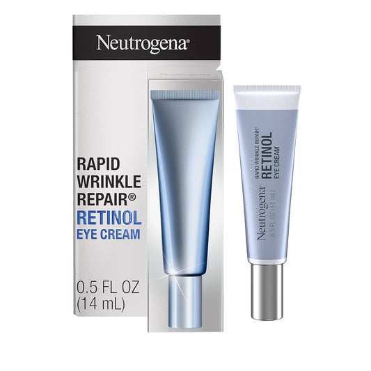 Neutrogena Rapid Wrinkle Repair Eye Cream for Dark Circles & Anti-Aging, 0.5 fl. oz | Retinol & Hyaluronic Acid Formula for Under Eye Treatment