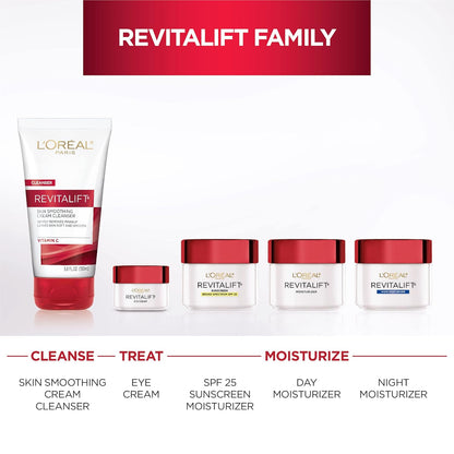 L'Oréal Paris Skincare Revitalift Anti-Wrinkle & Firming Eye Cream with Pro Retinol, Dark Circle Treatment, Fragrance-Free, 0.5 oz.