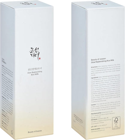 Beauty of Joseon Glow Replenishing Rice Facial Toner | Sebum Control & Moisturizing for Oily/Combination Skin, Korean Skincare, 150ml (5.07 fl.oz)