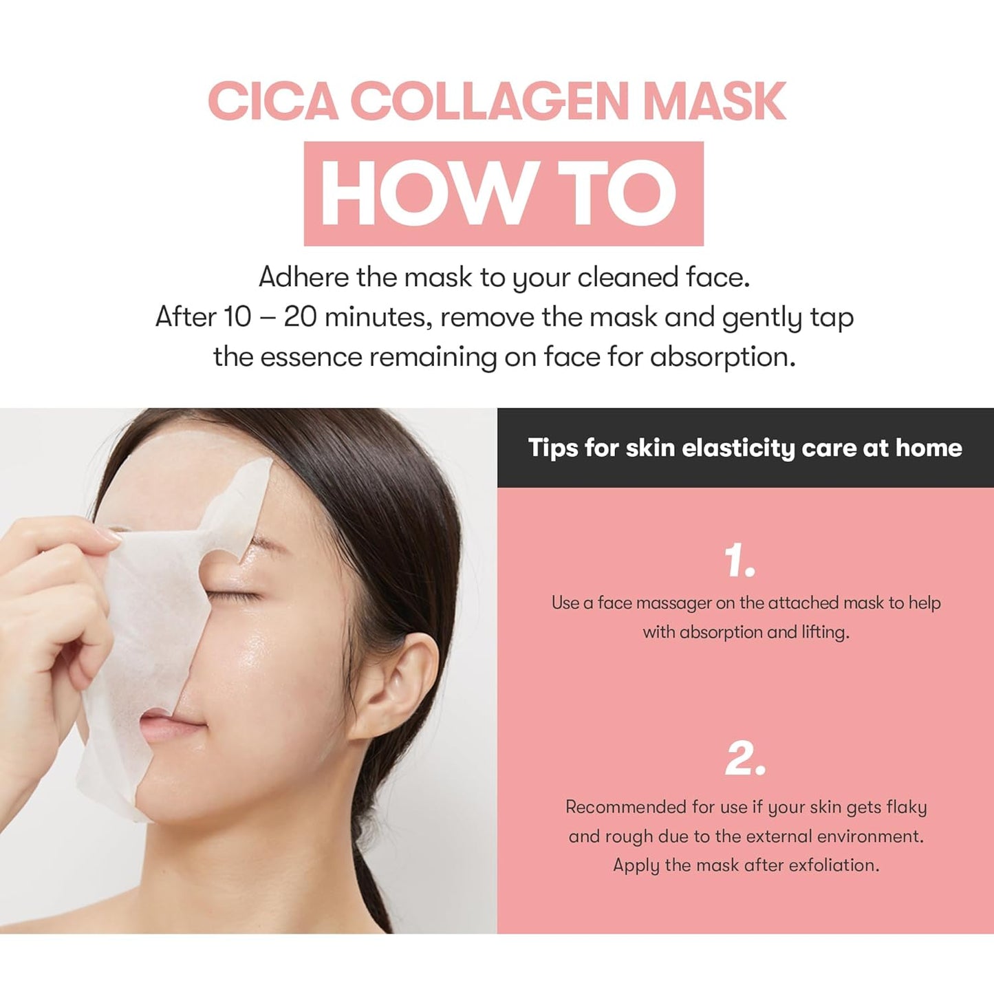 VT Cosmetics CICA Collagen Mask – Soothing & Firming Sheet Mask with Collagen for Skin Repair and Hydration