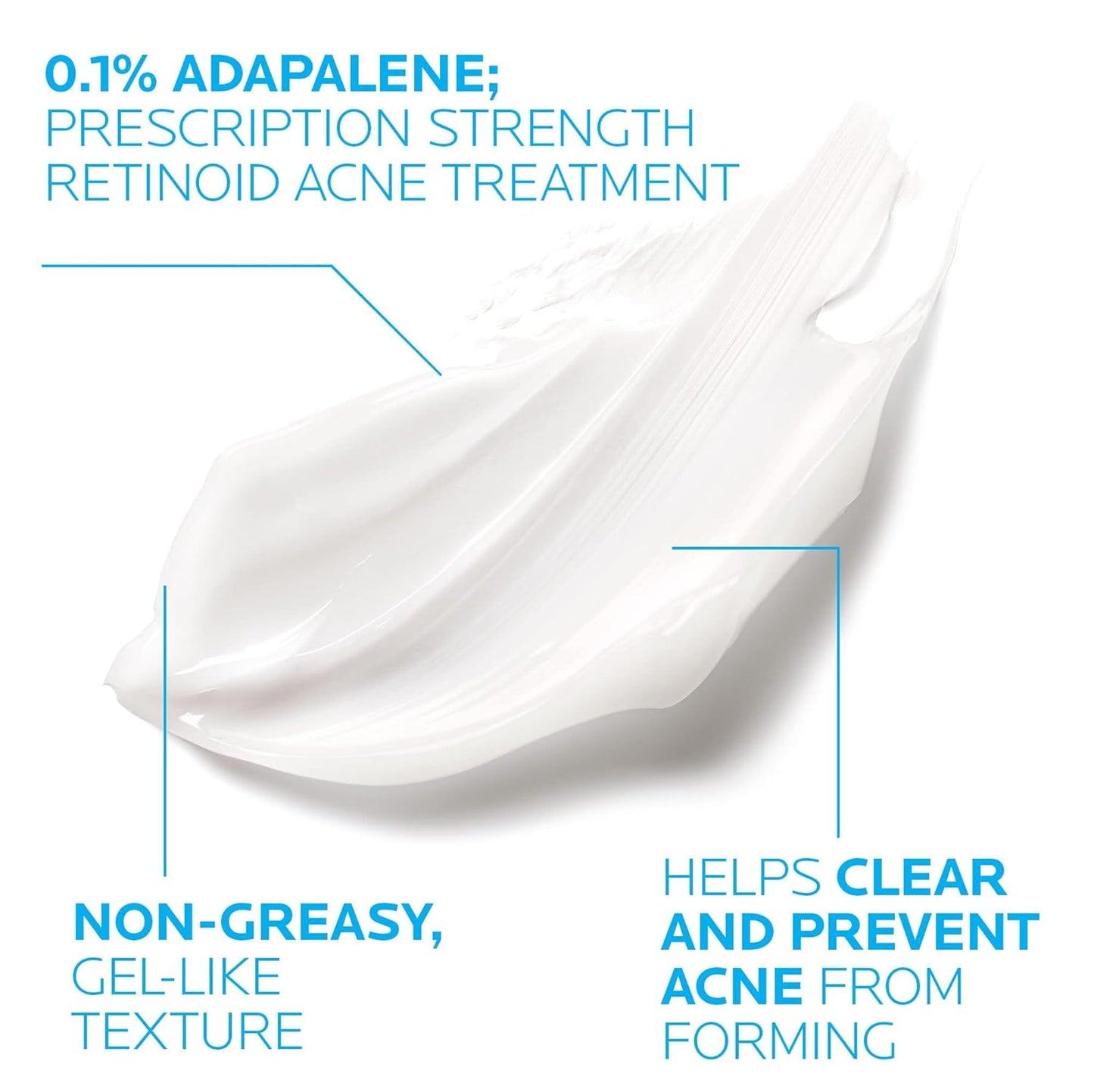 La Roche-Posay Effaclar Adapalene Gel 0.1% Acne Treatment | Retinoid Acne Cream for Blackheads & Whiteheads | Oil-Free Acne Medication