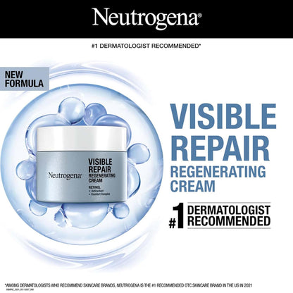 Neutrogena Rapid Wrinkle Repair Face Moisturizer, 1.7 oz | Anti-Aging Cream with Retinol & Hyaluronic Acid for Daily Hydration