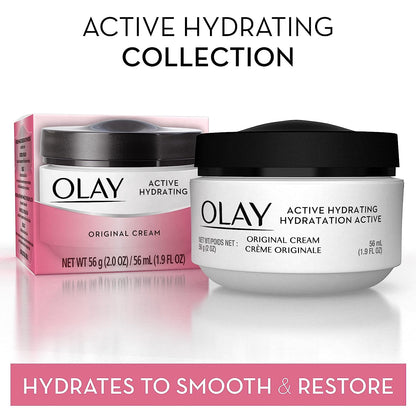 Olay Active Hydrating Face Moisturizer, 1.9 fl oz | Nourishing Daily Cream for All Skin Types