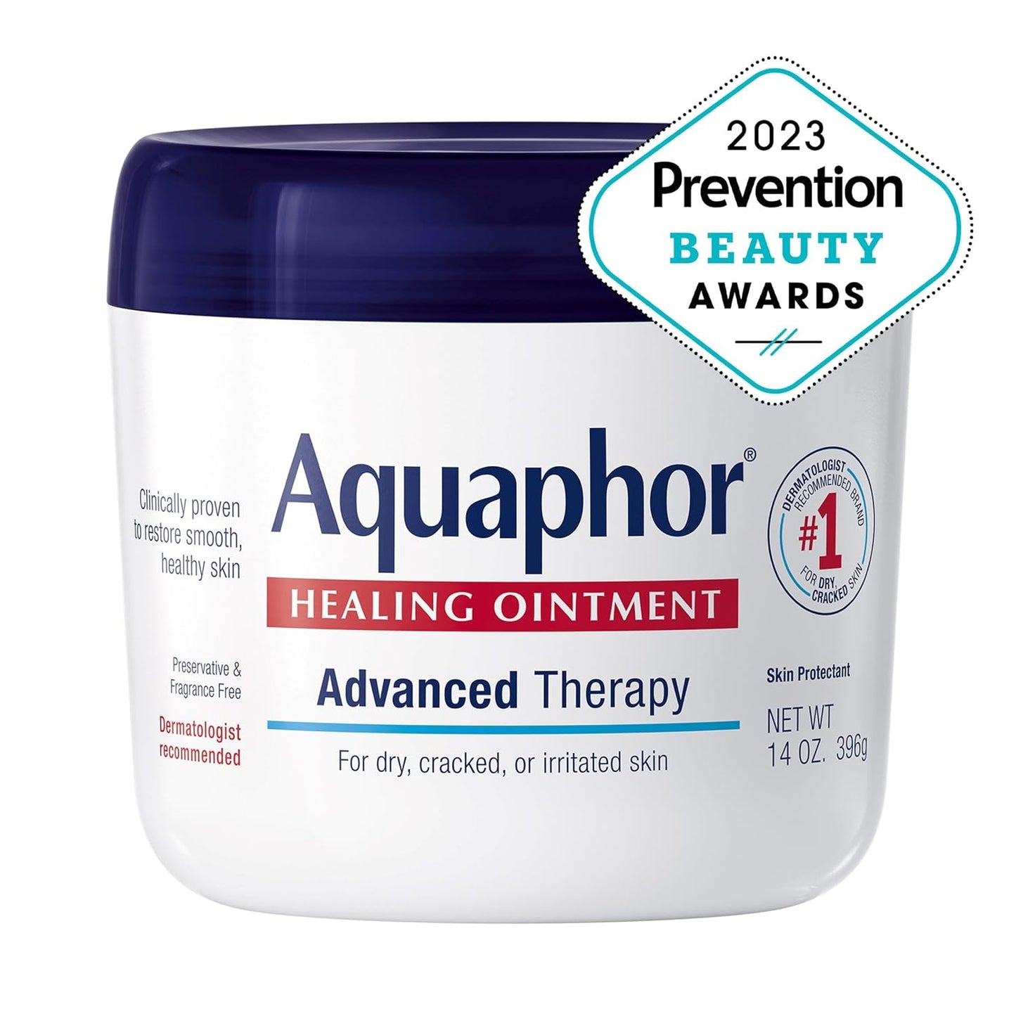 Aquaphor Healing Ointment: Advanced Therapy Skin Protectant for Dry, Cracked Skin, Minor Cuts & Burns – Multi-Purpose Moisturizer, 14 oz Jar