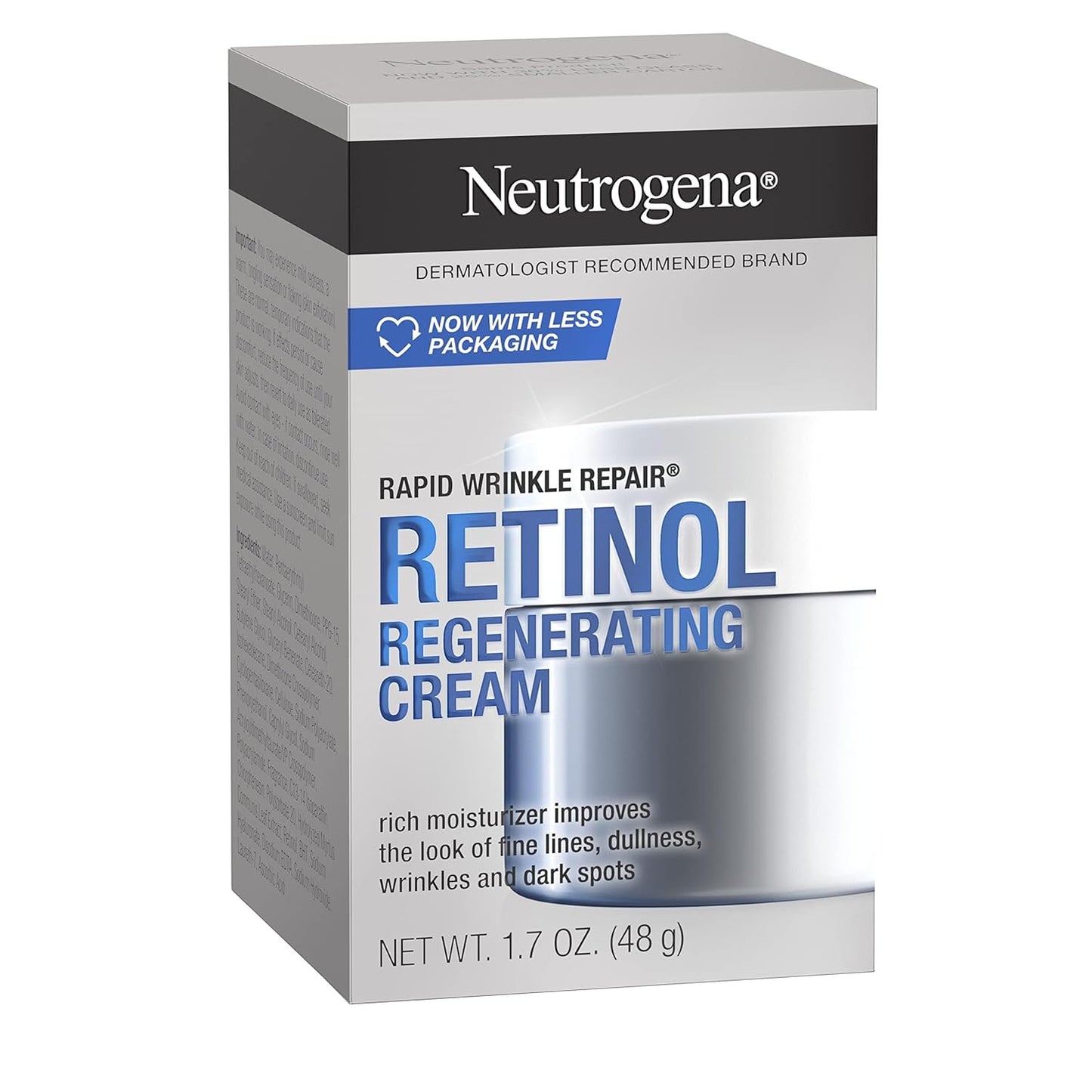 Neutrogena Rapid Wrinkle Repair Face Moisturizer, 1.7 oz | Anti-Aging Cream with Retinol & Hyaluronic Acid for Daily Hydration