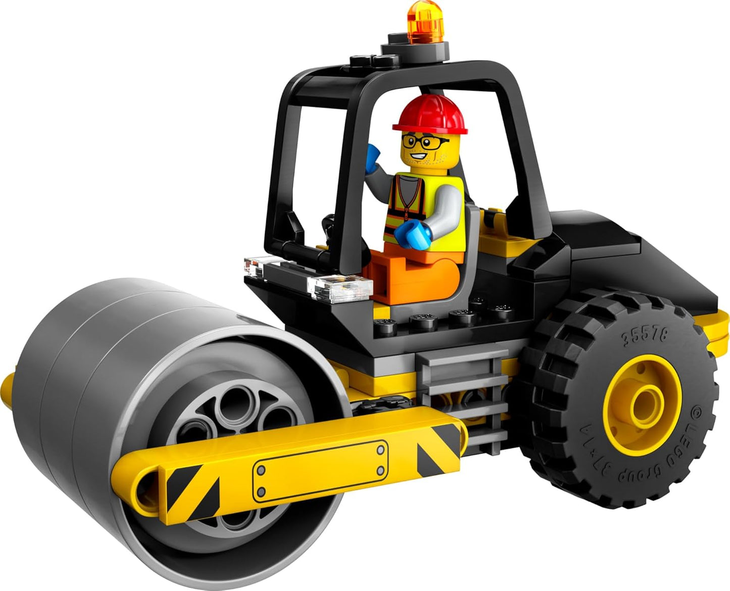 LEGO City Construction Steamroller Playset – Fun Construction Toy with Model Truck and Worker Minifigure, Imaginative Play for Kids Aged 5+, Perfect Gift for Boys and Girls, 60401