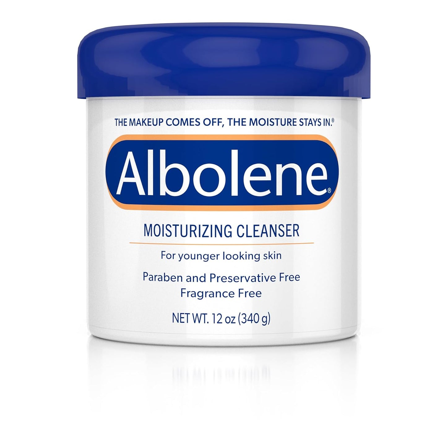 Albolene Moisturizing Cleanser & Makeup Remover | Beta Carotene-Enriched, Fragrance-Free Facial Cleanser & Balm | Hydrating Cream, 12 oz