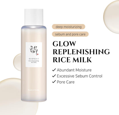 Beauty of Joseon Glow Replenishing Rice Facial Toner | Sebum Control & Moisturizing for Oily/Combination Skin, Korean Skincare, 150ml (5.07 fl.oz)