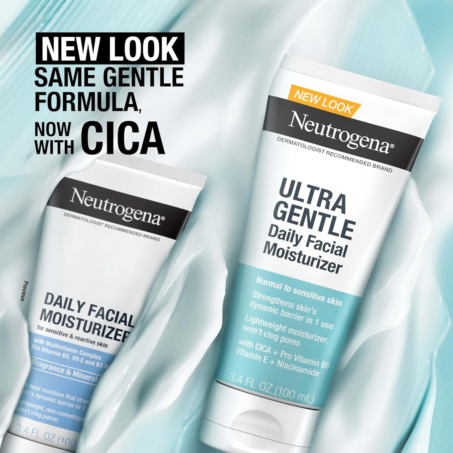 Neutrogena Daily Facial Moisturizer, 3.4 Fl. Oz | Fragrance-Free, Hydrating Moisturizer for Sensitive & Dry Skin with Vitamin B3, Pro-Vitamin B5 & Vitamin E