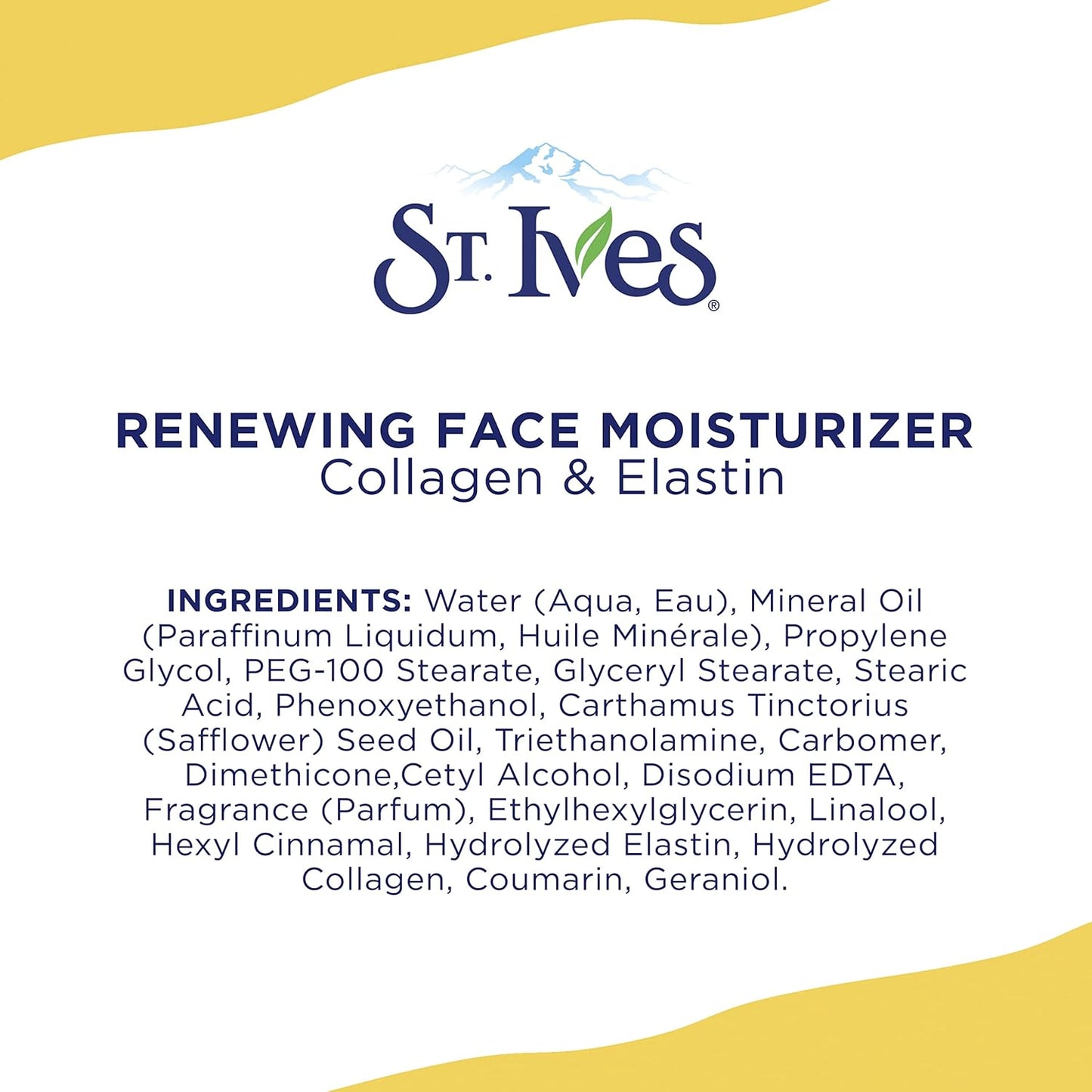 St. Ives Renewing Collagen & Elastin Face Moisturizer Cream, 10 oz | Paraben-Free & Dermatologist-Tested Hydrating Facial Cream for Women