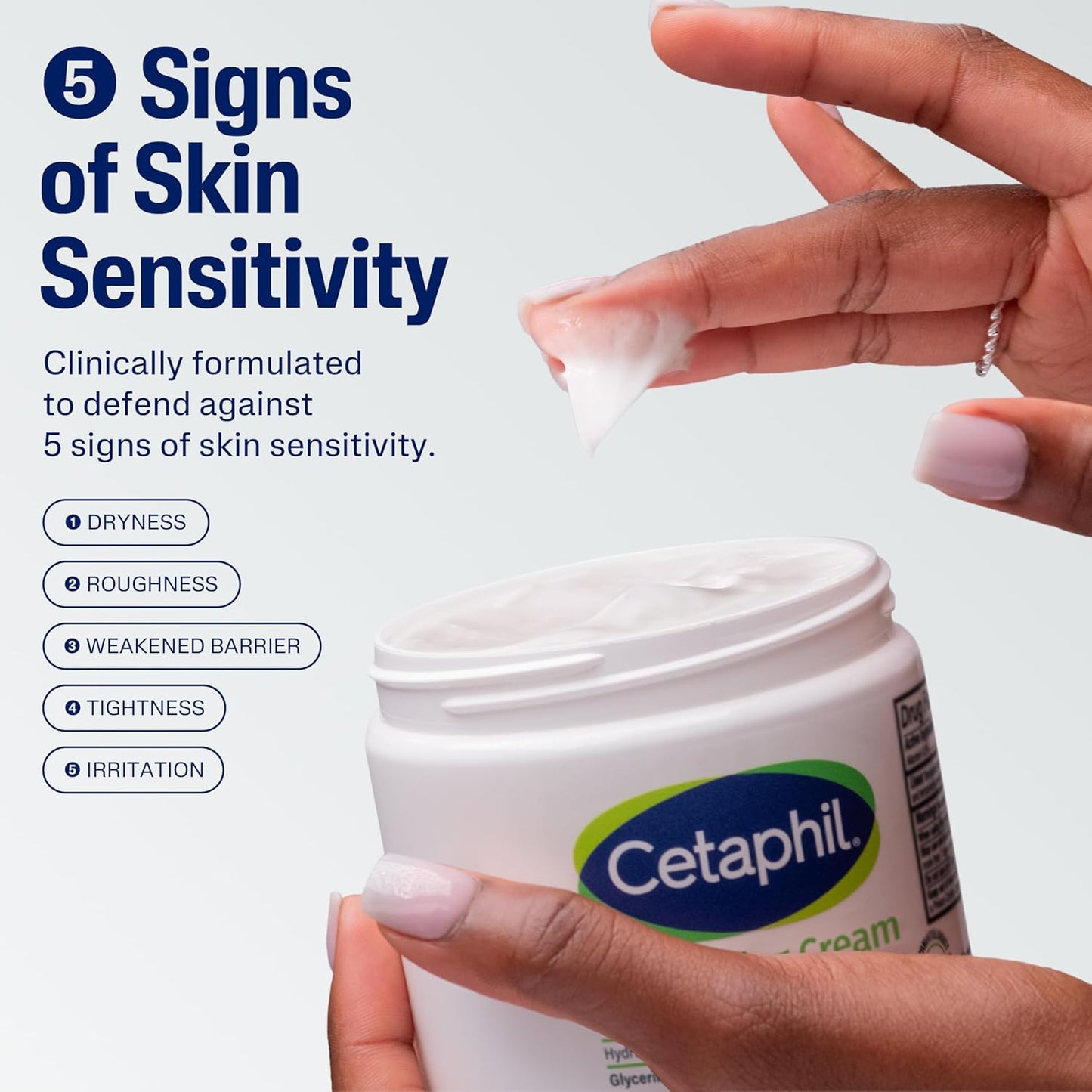 Cetaphil Hydrating Face & Body Moisturizer Cream, 20 oz | For Dry to Very Dry, Sensitive Skin | Fragrance-Free & Non-Comedogenic