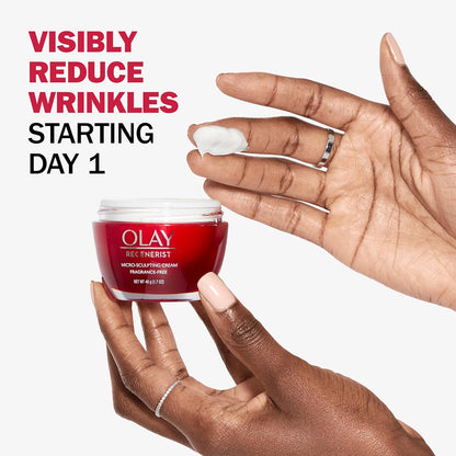 Olay Regenerist Micro-Sculpting Face Moisturizer, 1.7 oz | Fragrance-Free Anti-Aging Cream for Firming and Hydration