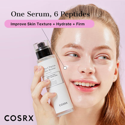 COSRX 6X Peptide Collagen Booster Toner Serum – Niacinamide & Hyaluronic Acid Facial Essence for Skin Renewal, Hydrating & Paraben-Free, Korean Skin Care, 5.07 fl oz (150mL)