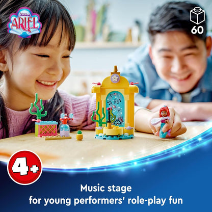 LEGO Disney Princess Ariel’s Music Stage – Buildable Toy Set with Ariel and 2 Iconic Characters, Perfect Disney Gift for Kids Aged 4+, 43235