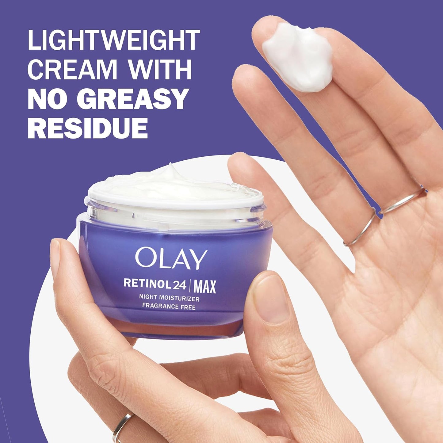 Olay Retinol 24 Max Night Moisturizer, 1.7 oz | Hydrating Retinol Face Cream, Fragrance-Free & Non-Greasy Formula