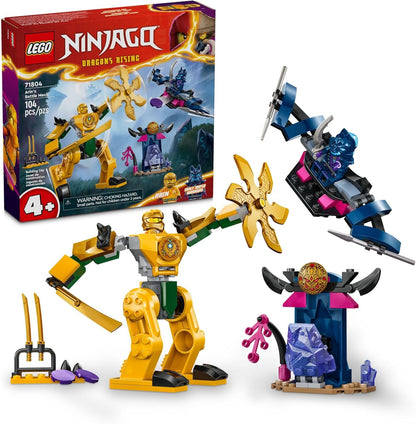 LEGO NINJAGO Arin’s Battle Mech – Ninja Toy Set with Arin Minifigure and Katana Sword Accessory, Ideal Gift for Kids Aged 4+, 71804