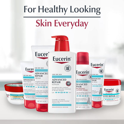 Eucerin Advanced Repair Body Cream, 16 Oz Jar | Fragrance-Free Daily Moisturizer for Very Dry Skin