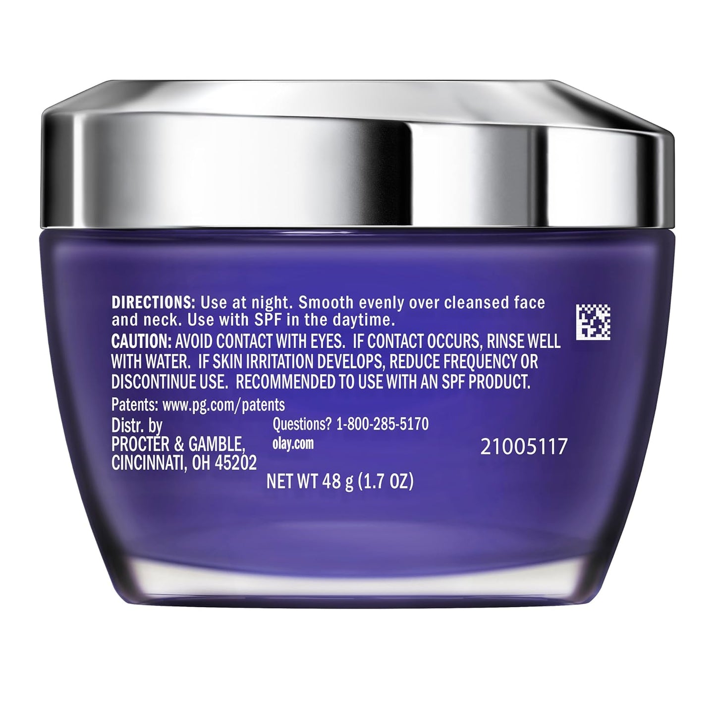 Olay Retinol 24 Max Night Moisturizer, 1.7 oz | Hydrating Retinol Face Cream, Fragrance-Free & Non-Greasy Formula