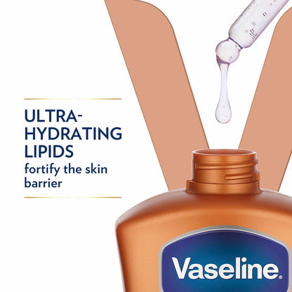 Vaseline Intensive Care Cocoa Radiant Body Lotion, 3-Pack (20.3 oz each) | Ultra-Hydrating Lipids & Pure Cocoa Butter for Dry Skin, Long-Lasting Radiant Glow