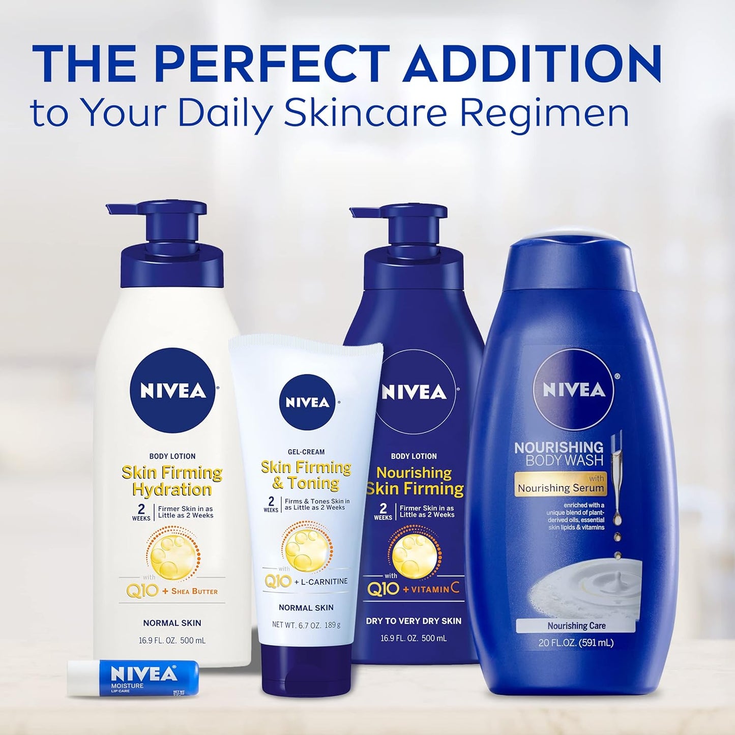 NIVEA Skin Firming and Toning Body Gel Cream with Q10, 6.7 oz | Firming and Moisturizing Body Cream