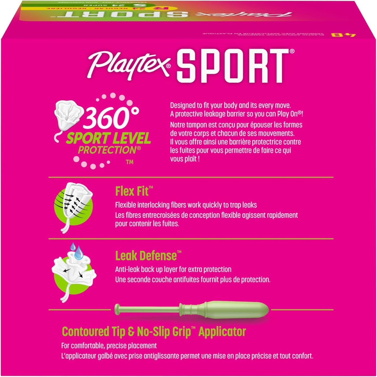 Playtex Sport Tampons Multipack, 48ct (24 Regular & 24 Super Absorbency), Fragrance-Free for Active Protection