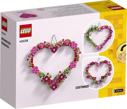 LEGO Heart Ornament Building Set – Fun Arts and Crafts Toy for Kids Aged 9+, Ideal Valentine's Day Gift for Boys and Girls, Wall Display Home Decoration, 40638