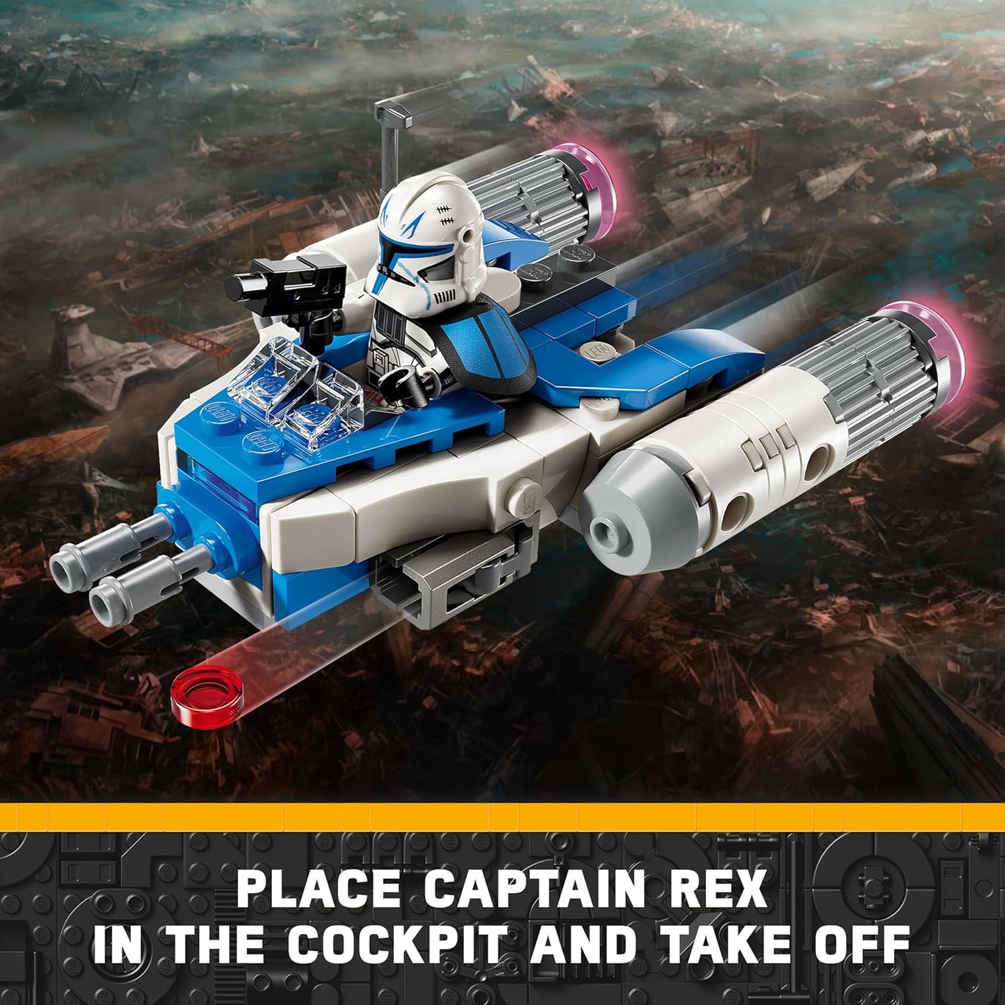 LEGO Star Wars: The Clone Wars Captain Rex's Y-Wing Microfighter – Collectible Brick Building Ship, Perfect Gift for Kids Aged 6+, 75391