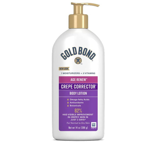 Gold Bond Age Renew Crepe Corrector Body & Face Lotion, 14 oz | Replenishing & Smoothing Formula for Aging Skin