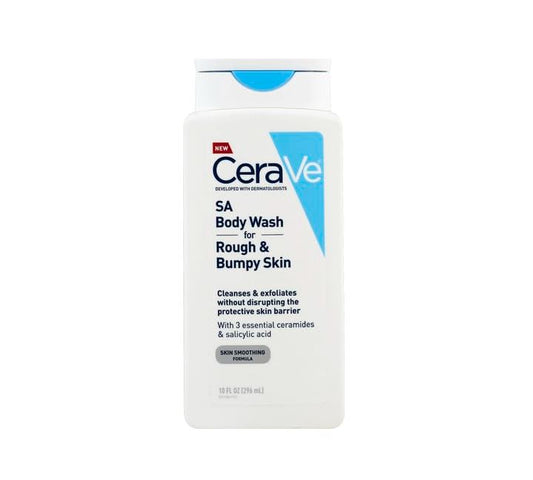 CeraVe Salicylic Acid Body Wash, Fragrance-Free Exfoliating Body Wash for Rough & Bumpy Skin, Allergy Tested, 10 Ounce