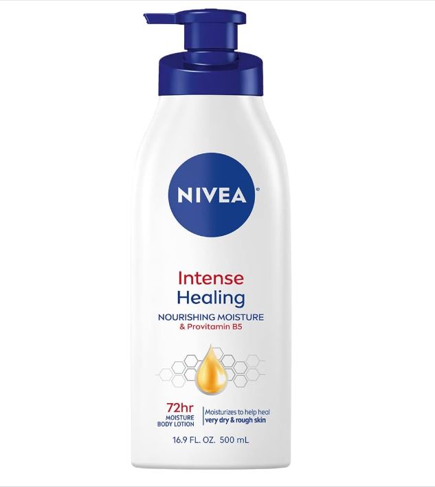 NIVEA Body Lotion, 16.9 Fl Oz | Intense Healing for Dry Skin, 72-Hour Moisturization with Deep Nourishing Serum