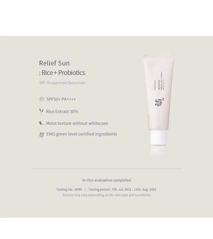 Beauty of Joseon Daily Relief Sunscreen with Broad Spectrum SPF 40, 50ml (1.69 fl.oz) | Moisturizing Face Sunscreen, Korean Skincare