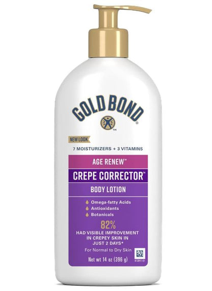 Gold Bond Age Renew Crepe Corrector Body & Face Lotion, 14 oz | Replenishing & Smoothing Formula for Aging Skin